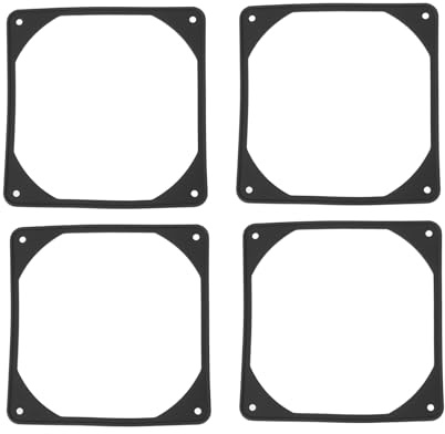 LT Easiyl 4 Juntas de Goma Antivibración de 120 X 120 X 2 Mm para PC Y Ordenador Color Negro