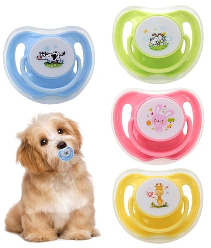 Générique Tétine pour,Tétine Apaisante Allaitement pour - 4 Tétines en Silicone en Forme De Papillon avec Couvercle pour Apaiser Mastication Et Dentition