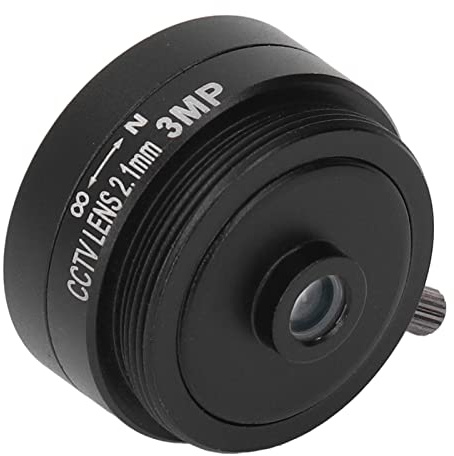 Acouto Lente de Montaje CS de 2,1 Mm y 3 MP Lente de Cámara CCTV Gran Angular para Cámaras de Seguridad para el Hogar Longitud CCTV de Esquina de 3 de Montaje CS de de Seguridad de IP de 2 1 Mm con
