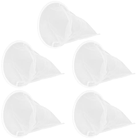MOTHNUR Filtro para Miel de Malla Fina de Nailon 5 Piezas, Colador Cónico Doble Capa Ultrafino para Cubos 35x35x30 Cm, Bolsa Lavable para Filtrado y Embotellado en Apicultura