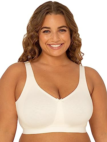 Fruit of the Loom Soutien-Gorge Beyond en Coton Doux sans Armatures Couverture Totale, Opaque, Beige, 100C Femme