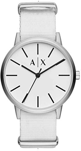 Armani Exchange Watch For Men, Quartz Three hand movement and 42 mm Case Size with silicone or synthetic strap