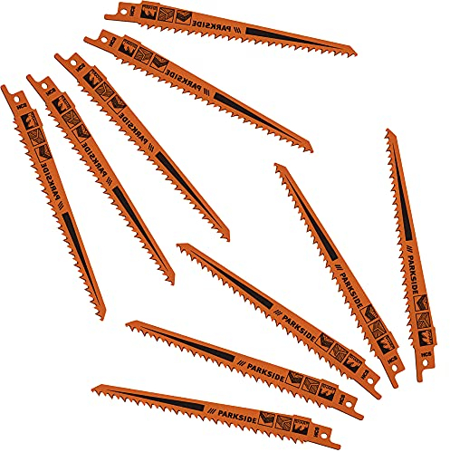 Accesorios de recambio para sierra de poda sin cable Parkside PASA 20-Li A1 IAN351743 Accesorios para sierras sin cable Parkside Hojas de sierra (10 hojas de sierra de sable para madera)