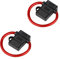 Audioproject A210-2 x Set Porte-fusible Voiture ATC avec 6mm² 10GA câble 12V 24V protégé Contre Les éclaboussures fusible Plat ou fusible 5A 10A 15A 20A 25A Câble Extra épais Amplificateur Voiture