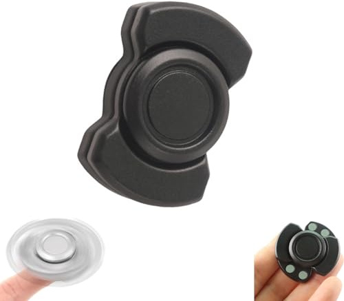 CERFFOOL Hand Spinner EDC Jouet Fidget Slider Toys Finger Gyro en Magnétique Métal ouets Anti-Anxiété Fidget Spinner pour Adultes Enfants Anti-Stress Sensory Toys Jeux de Doigts pour Soulager (Noir)