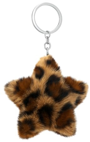 Porte-Clés Étoile, Porte-Clé Étoile en Peluche Moelleuse de Sac pour Femmes