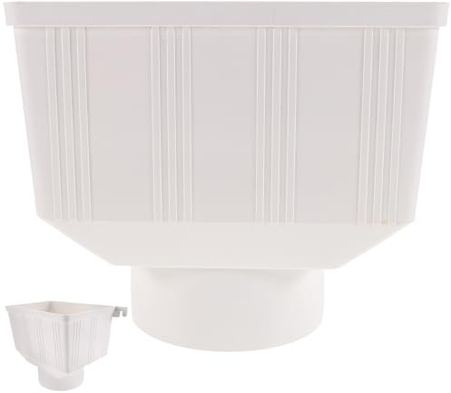MALUGOGO PVC Downspout Rain Gutter Funnel Connector 110mm National Standard Outdoor Rainwater Collection System Accessory for Rain Barrels and Downspout Diverter