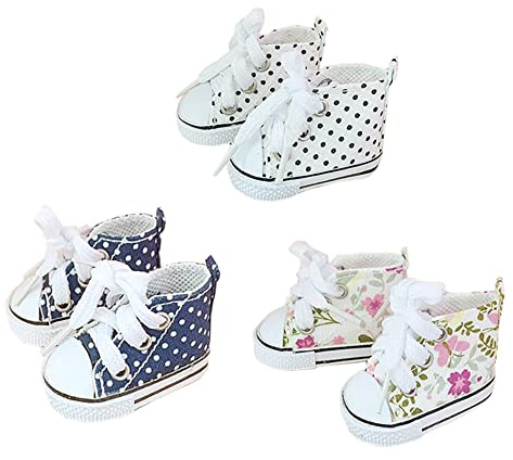 niannyyhouse Zapatos de lona de 7.8 pulgadas (20 cm) muñeca humanoide animales de peluche accesorios de ropa (A-3)
