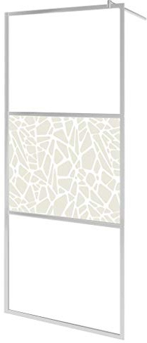 vidaXL - Duschwand für Begehbare Dusche ESG-Glas Steindesign 100x195 cm