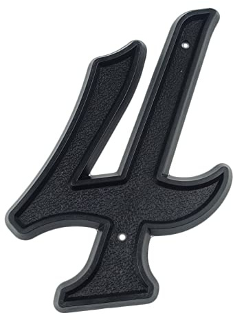 Targhetta con numeri 3D galleggianti per casa, per esterni, altezza 14,5 cm, in plastica ABS laccata nera, per indirizzo, segnaletica esterna digitale, #0-9, montaggio a vite, per cassetta postale da