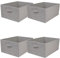 JAKAGO Foldable Wardrobe Storage Boxes 4 Pack, Superior Fabric Wardrobe Storage Organiser 39 x 29 x 20 cm, Clothes Drawers Organiser for Clothes Shirts Pants Towels Toys（Grey）