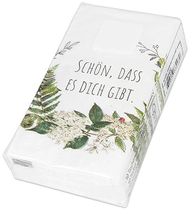 Papiertaschentücher Farn Schön, dass es dich gibt., Tissue, 4-lagig