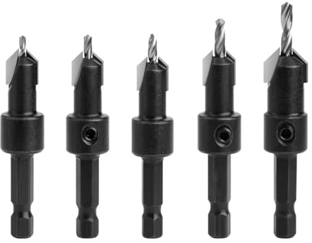 Foret À Fraiser À Poignée Hexagonale, Foret Étagé À Vis Supérieure, Foret À Fraiser Pour Le Travail Du Bois, Tête En Alliage De Vis Autotaraudeuse, Foret Étagé À Bois