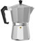 WinGluge Espressomaschine, Espressokocher für 6 Tassen, Moka-Kanne, Espressokanne, Kaffeemaschine, Camping Kaffeekocher, Silikondichtung, Sicherheitsventil, Aluminium, Silber, für Kaffeeliebhaber