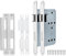 Bwintech 2 PCS serratura da infilare in nichel satinato 7250 serratura da infilare in acciaio inox Eurohole per porte interne e porte del bagno, serratura reversibile