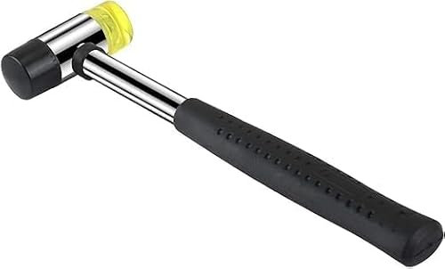 Sleek Style® Maillet en caoutchouc de haute qualité 25 mm Petit marteau en nylon à double tête en nylon antidérapant Poignée en caoutchouc pour projets de bricolage, réparation de bijoux en cuir,