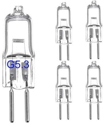 eufeifeiegds 5-delad 12V 24V 36V 220V G5.3-lampa 35W 50W JC-lampa med tvåstiftssockel, verktygsmaskingaller, downlight(24V 50W)
