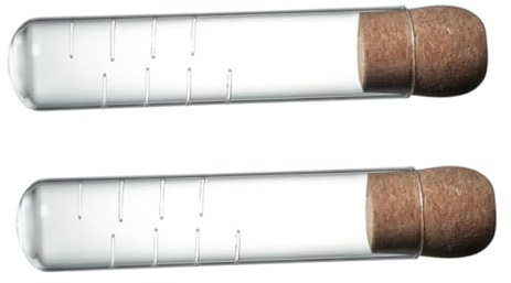 Ipetboom 2 piezas Coladores de Té de Vidrio Transparente Infusores con Tubo Diseño Práctico Aptos para Tazas Tipo de Infusiones Resistentes y Fáciles de Limpiar para Hogar y Oficina