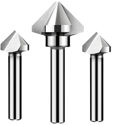 1 st fasfräs 4,5-50 mm 1 skär 3 90° TiCN-belagd kobolt HSS-borr Trä Metall Hål Försänkare(12.4XD8X56,3 Flute)