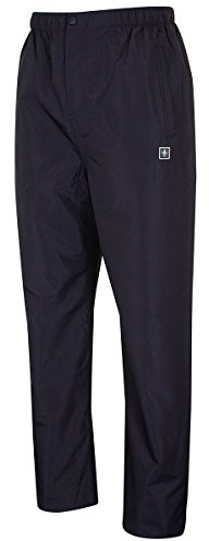 Island Green Golf Mens Breathable Waterproof Windproof Breathable All Weather Sports Trousers With Inner Dropped Hem, Black, X-Large Reg/Large Length, IGPNT1767_BK2RL_XL