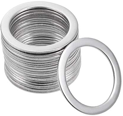 sourcing map 20 Stücke Flachscheibe für Schrauben Bolzen 14mm x 20mm x 0,8mm 304 Edelstahl