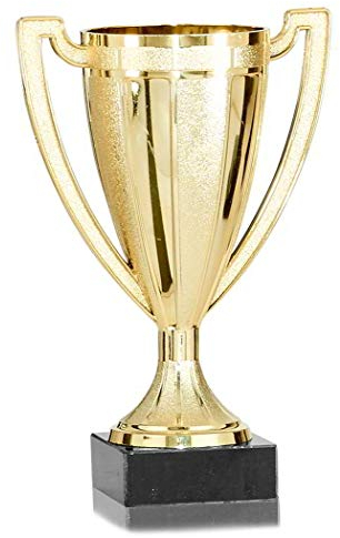 S.B.J - Sportland Pokal gearbeitet in Gold glänzend und matt ca. 18 cm