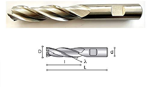 CARMON CL 17 FRESA FRESE CILINDRICHE A CANDELA TRE TAGLIENTI HSS+8% Co DIN 844B-17 mm