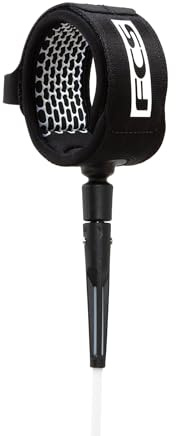 FCS All Round Lightweight Essential Surfboard Leash - White/Black - 7'