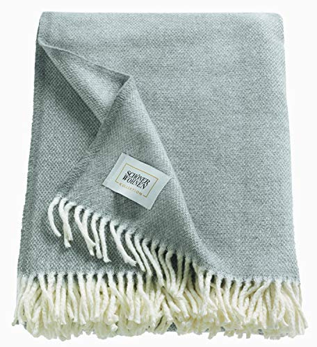 Schöner Wohnen Kollektion Tagesdecke 140x200 cm • Kuscheldecke grau • Plaid Decke Relax • Sofadecke Baumwolle
