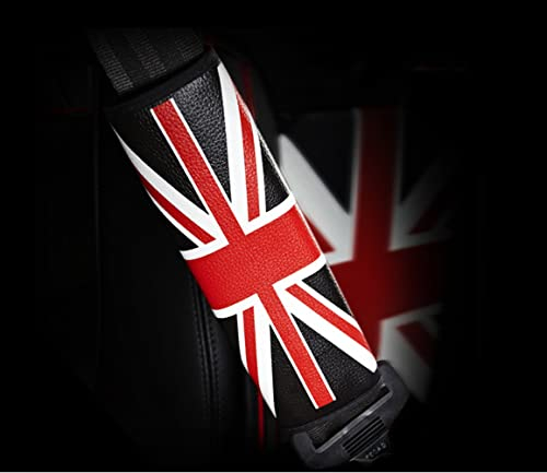 Qirc Cuscinetto per cintura di sicurezza dell'auto, imbottitura per cintura di sicurezza, 2 pezzi, colore nero