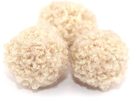120 Stück 15mm Pompons zum Basteln,Bunte Bommeln Bälle Flauschigen Plüsch Bälle Pom Pom Set für Handwerk Herstellung,Pompons Bälle für Ostern,Weihnachten,Kinder Lustige DIY Kreative Handwerk,Beige