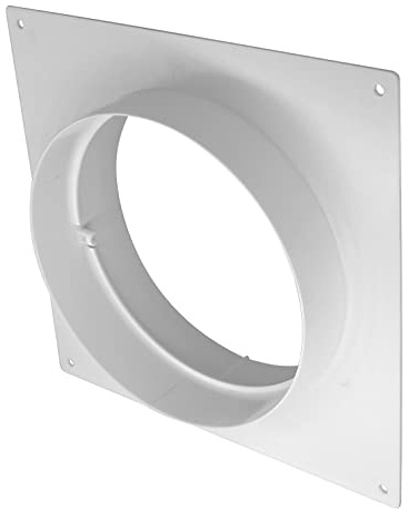 Flangia da parete 150 mm, connettore di polivinilcloruro (PVC), tubo di ventilazione
