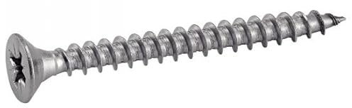 ACTON Vis à bois agglomere tête fraisée pozidrive - Inox A4 3x12 mm - Boîte de 200 - Vis, pointes, boulons
