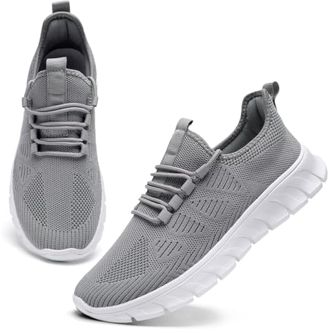 YRLTYO Laufschuhe Herren Schuhe Sneaker Sportschuhe Turnschuhe Wanderschuhe Slip On Tennisschuhe Gymnastikschuhe Straßenlaufschuhe Grau 42