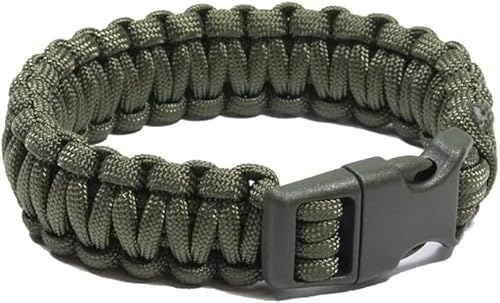 Paracord, braccialetto di sopravvivenza, colore verde oliva, nero, kaki coyote tan, a scelta per esterni, larghezza 2,20 cm, lunghezza 20,5 cm o 23 cm,
