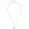 Leonardo Jewels Halskette Mida Muttertags Special, Kette aus Edelstahl, silberfarbene Spiegel-Ankerkette, aufklappbarer Medaillon-Anhänger mit schwarzem Glaskirstall, 50-55 cm Länge, 023387