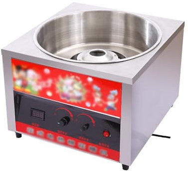 Macchina per zucchero filato- Macchina for zucchero filato dolce fai-da-te elettrica commerciale automatica da 1000 W Macchina for filo di zucchero in cotone in acciaio inossidabile , Retro Macchina P