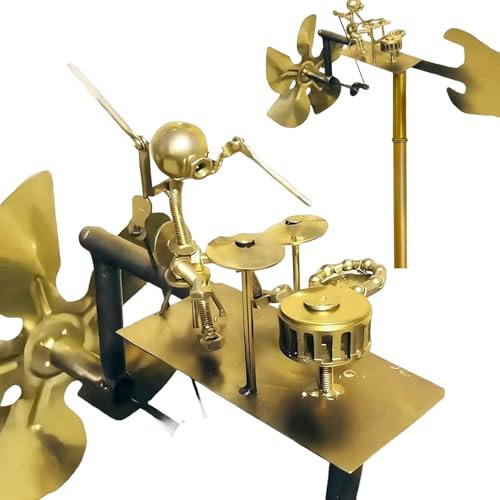 Moulin À Vent en Métal Fait À La Main, Métal Moulin À Vent De Percussion, pour Le Jardin, La Terrasse Et L'extérieur