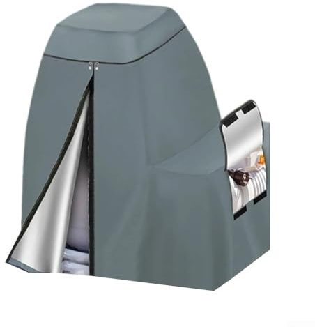 Copertura per pompa filtro a sabbia impermeabile resistente ai raggi UV, realizzata in tessuto Oxford, dotata di cerniera per un facile accesso e cinturino elastico con fibbia per una vestibilità