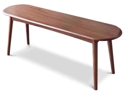 Banco de comedor de madera maciza, banco de esquina redonda para dormitorio, uso en interiores y exteriores, asiento de entrada de madera rústica, elegante decoración del hogar, perfecto para comedor