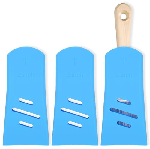CYUXING 3Pcs Paint Brush Protector, Paint Brush Storage Storage Supplies Brush Covers, Easy to Carry Blue Silicone Material Suitable for 2-Inch Flat & Angled Paintbrushes