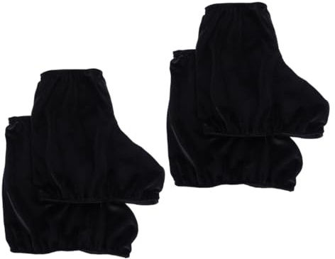 CORHAD 2 Paires Protège-Patins à Glace Velours Élastique pour Garçon Fille et Adolescents Housses de Protection Robustes pour Patins Artistiques Lot de Noires Ajustées