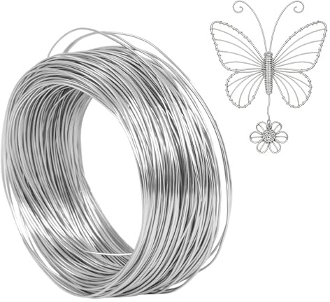 Bitone Aluminum Craft Wire 18 gauge,1mm Thick Bendable Sculpting Metal Wire,165 Feet,for Modelling Skeleton Craft,DIY Jewelry, Sculpting, Modelling, Wire Wrapping and Floral Making(50M)