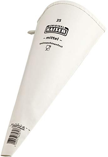 Original Kaiser spritspåse medium 35 cm, återanvändbar tårtspruta, konditoritillbehör, spritpåse med skärstödlinje, koksäker bomull, belagd