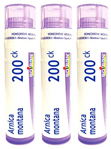 Boiron Arnica Montana 200Ck Homeopathic Medicine for Muscle Pain and Stiffness - Pack of 3 (240 Pellets)