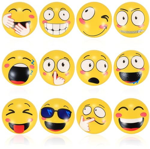 lzijun Lot de 12 balles anti-stress pour enfants/adultes - Cadeau d'invités pour enfants et adultes