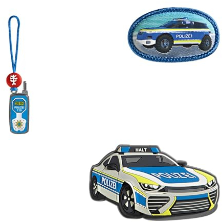 Step by Step Magic MAGS Police Car Cody, 3-teilig, 2 Magnet-Applikationen und 1 Anhänger, als Ergänzung für den Schulranzen oder Vorschulrucksack