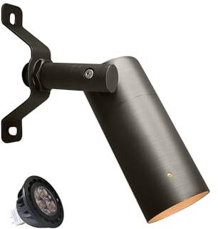 MALORY Low Voltage Landscape Spot Down Light, Brass Landscape Lighting Christmas Tree Down Light Led Downlights Outdoor Wall Mounted Light for Yard, Garden, Lawn,Patio with MR16 Bulb （1 Pack）