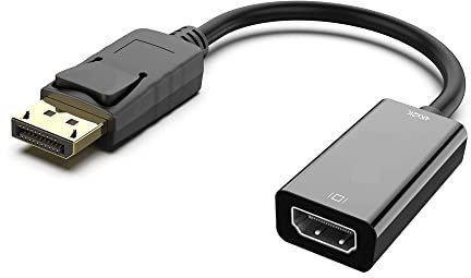 YOXITIXOY 4K DisplayPort to HDMI Adapter,Gold-Plated DisplayPort (DP) to HDMI Connector, Compatible for Laptop, Computer, Display, HDTV, Projector etc