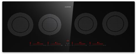 Klarstein Ceramic Hob Cooktops, 5 Zone Electric Cooker Hob, Energy Efficient Induction Cooktop w/Combinable Zones, 11600W Table Top Electric Hob, Touch Control, Slide Design, Ceramic Hobs Electric